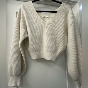 OAK + FORT cropped knit sweater